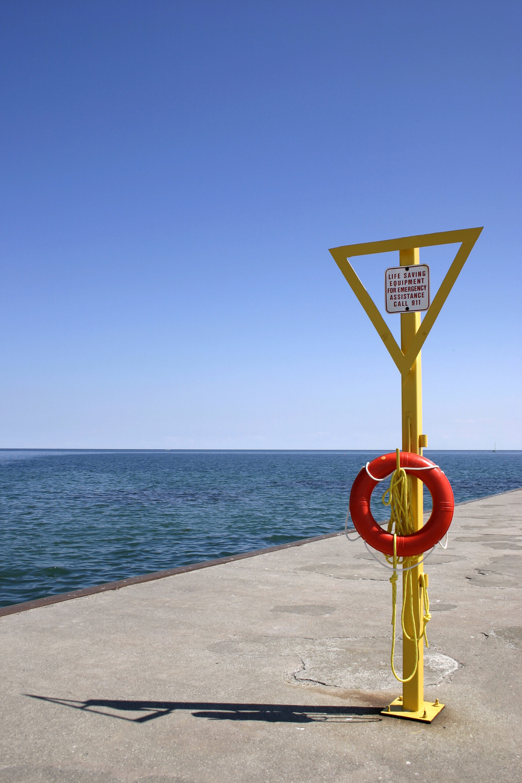 safety sign near beach