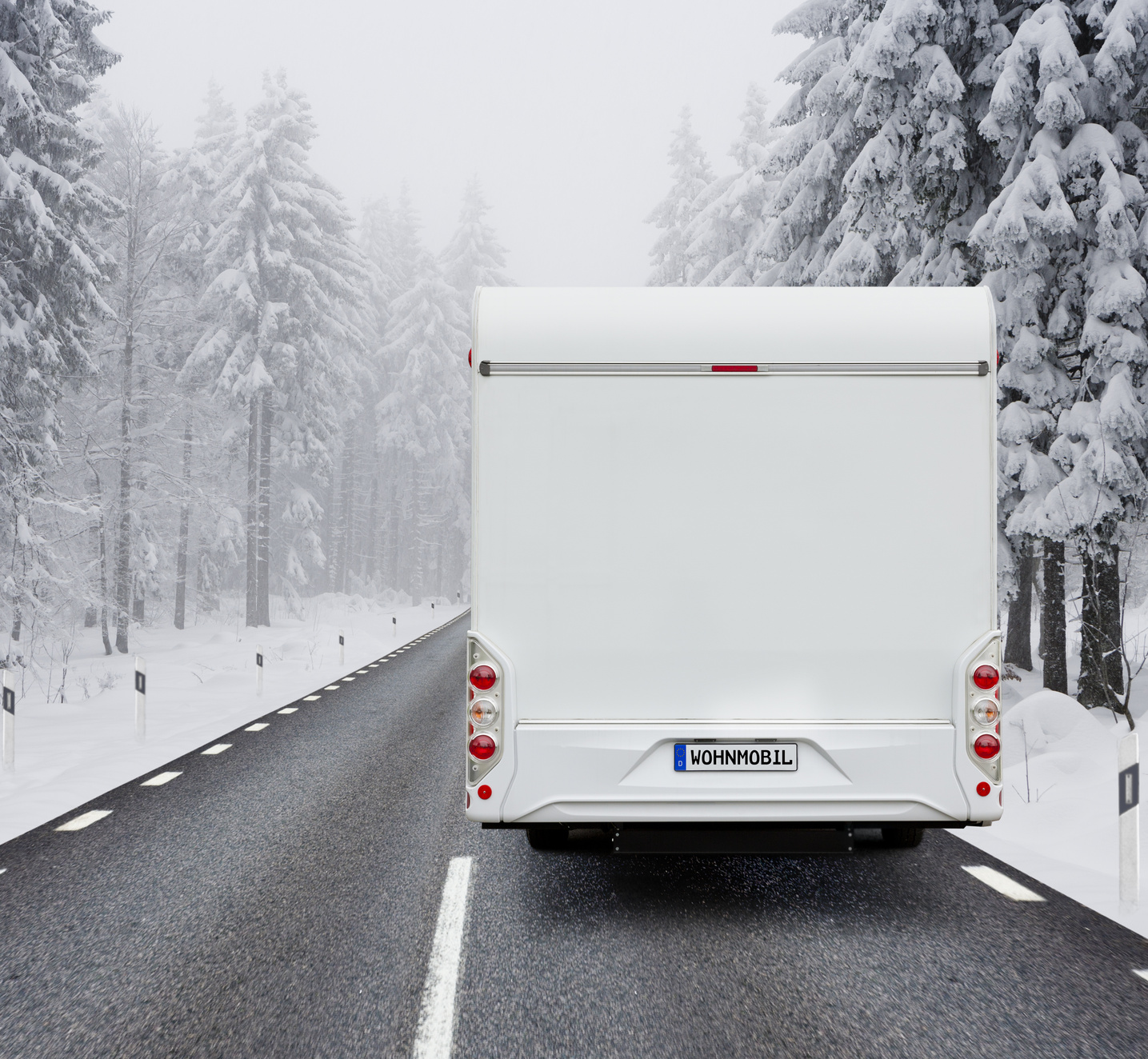 winter travel in caravan